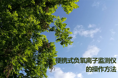 便攜式負氧離子監(jiān)測儀的操作方法