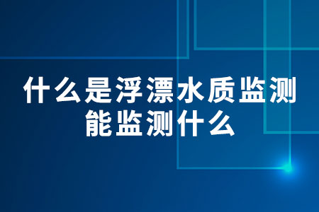 什么是浮漂水質(zhì)監(jiān)測(cè)